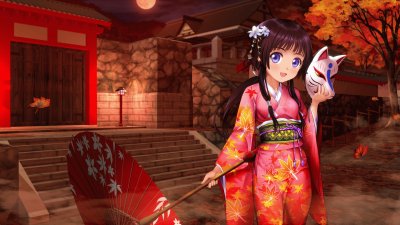 Fille en kimono