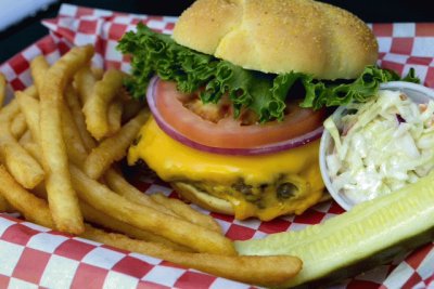 fries and burger