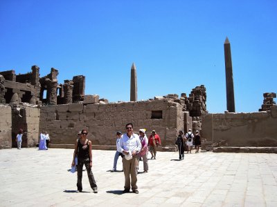 Obeliscos en la antigua Tebas, Egipto.