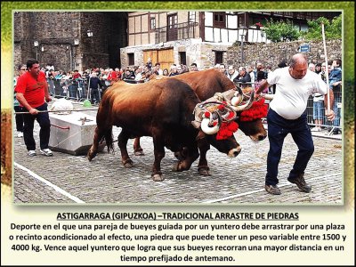 ASTIGARRAGA (GIPUZKOA) â€“TRADICIONAL ARRASTRE DE PIEDRAS