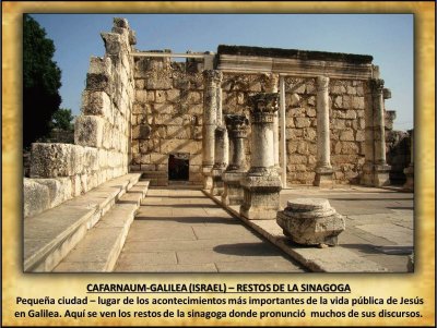 CAFARNAUM-GALILEA (ISRAEL) â€“ RESTOS DE LA SINAGOGA