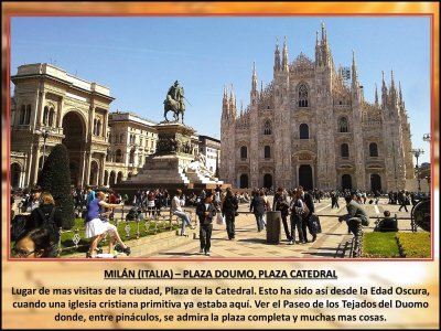 MILÃN (ITALIA) â€“ PLAZA DOUMO, PLAZA CATEDRAL