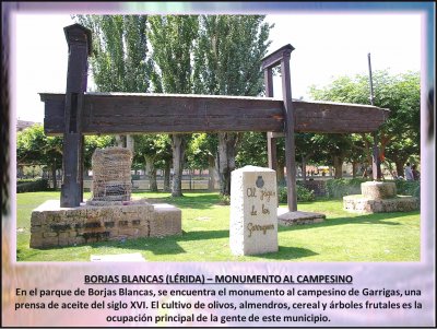 BORJAS BLANCAS (LÃ‰RIDA) â€“ MONUMENTO AL CAMPESINO