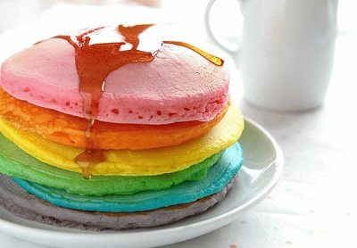 Rainbow pancake