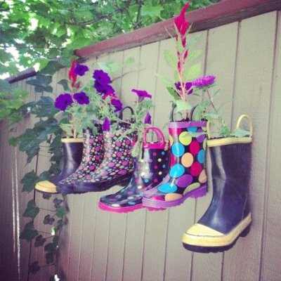 Clever Rain Boot Planters-Craft