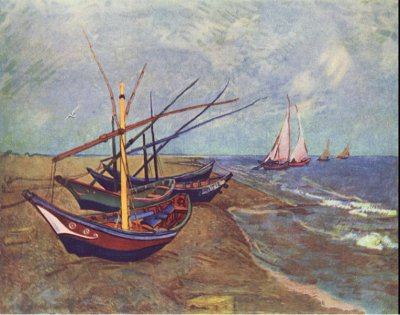 Van Gogh barques aux saintes marie