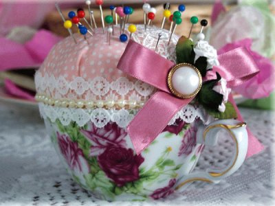 Tea Cup Pin Cushion-Craft