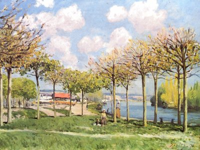 Sisley bateaux sur la Seine