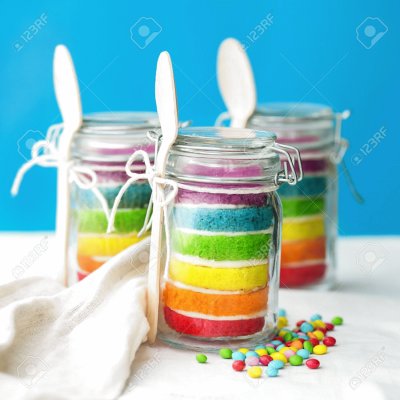 Jars Collor Cakes