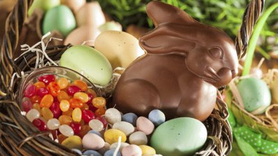 Chocolate Bunny and Jelly Beans