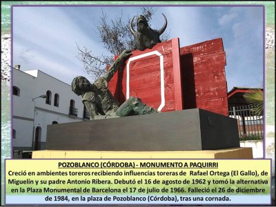 POZOBLANCO (CÃ“RDOBA) - MONUMENTO A PAQUIRRI