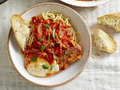 Skillet Chicken and Spaghetti