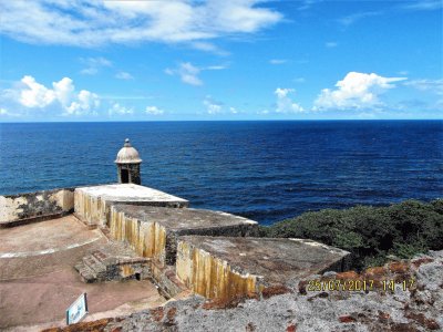 Vista del mar en San Juan, Puerto Rico.