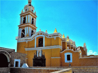 Templo en Cholula, Puebla.