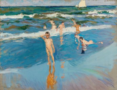 Sorolla enfants au bord de la mer