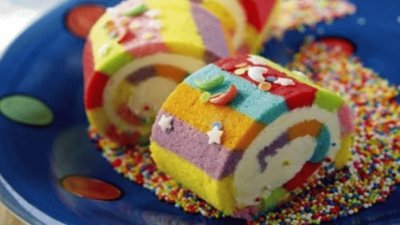 Rainbow Roll Cake