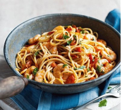 Tomato Prawn Spaghetti