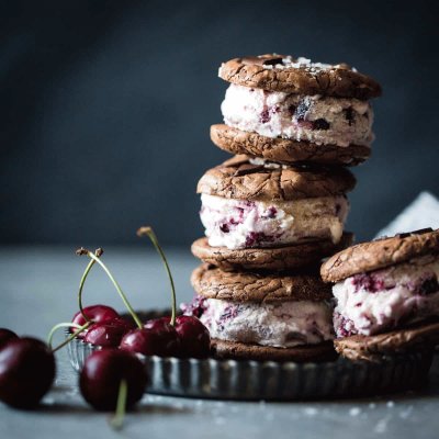 Cherry Ice Cream Sandwich