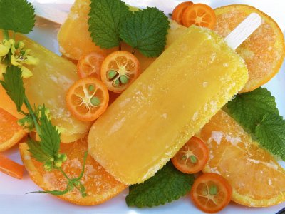 Orange Ice Pops