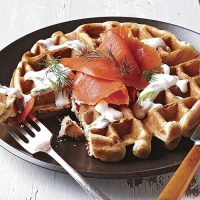 Smoked Salmon Waffle