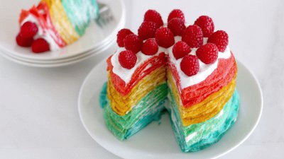 Rainbow Crepe Cake