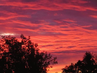 Fiery sunset...from outside Bingo hall!!