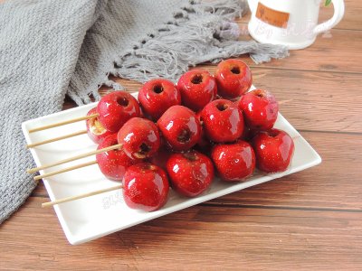 Candied haw in a stick