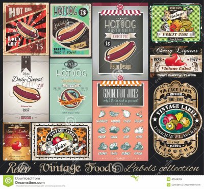 Vinage poster Hot dogs