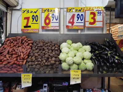 Potato, cabbage and  eggplant