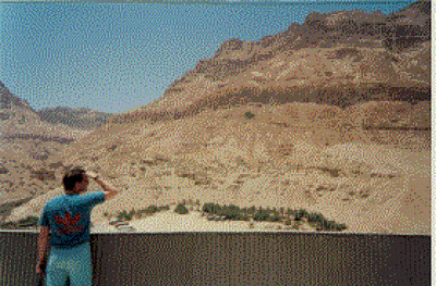 Glenn viewing the Hills of Isreal