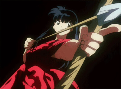 kagome lanza una flecha inuyasha