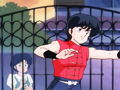 ranma ayuda a akane a defender a p-chan ranma 1/2