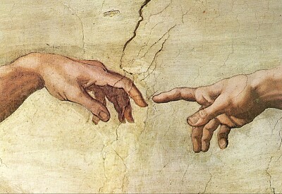God and Adam 's hands jigsaw puzzle