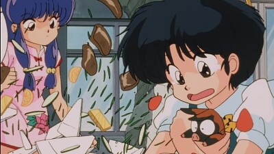 akane salva a p-chan de ser comida de ranma