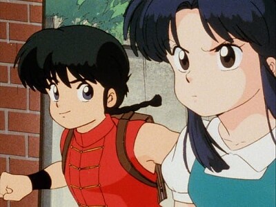 ranma y akane yendo a la escuela ranma 1/2