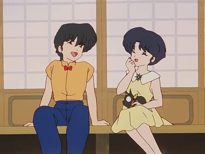 ranma y akane sonrien juntos ranma 1/2