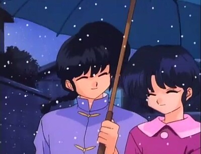 ranma y akane van juntos en la nieve ranma ova 1/2