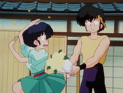 ryoga le regala flores amarillas a akane ranma 1/2