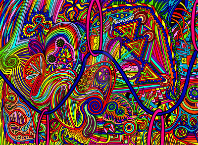 psychedelic colourful