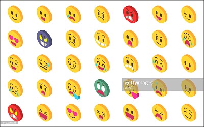 Isometric emoji set 2