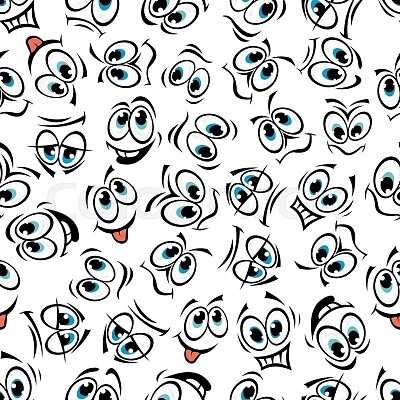 Funny cartoon comics faces