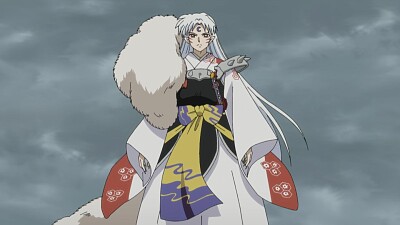 sesshomaru aparece hanyo no yashahime