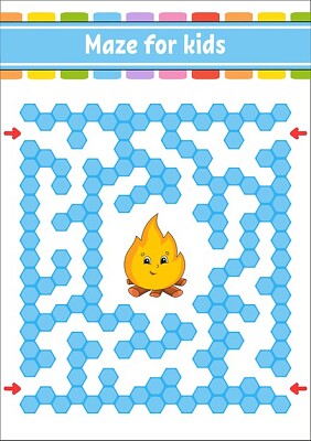 color maze game for kids