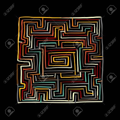 colorful labyrinth square