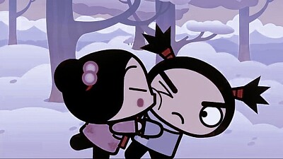 pucca empieza a besar a garu pucca