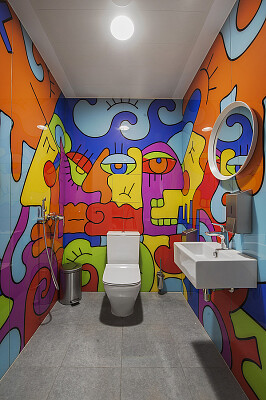 Colorful Restroom