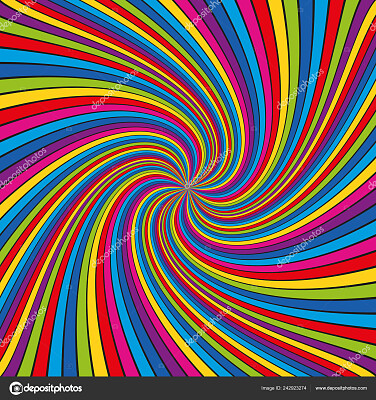 Multicolored Lines Spiral