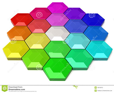 Hexagonal color wheel