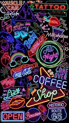 neon signs 90s inspired