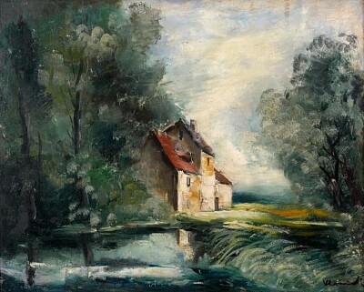 Vlaminck maison au bord d l 'étang